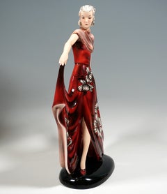 Goldscheider Vienna Figure, 'Susette' Dancer Lilian Harvey, by Dakon, ca 1937
