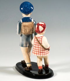 Goldscheider Vienna Group, Schoolkids, by Claire Weiss, circa 1934