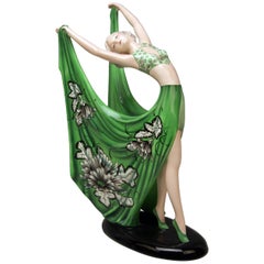 goldscheider of vienna Goldscheider Vienna Lady Dancer Green Dress by Stefan Dakon Model 7195