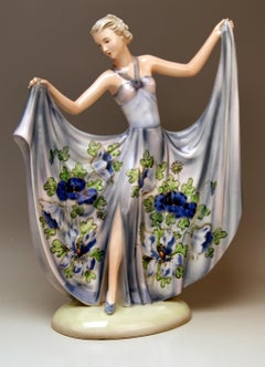 Goldscheider Vienna Lady Dancer Study of Dancing Dakon Model 8126, circa 1939