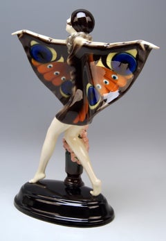 Goldscheider Vienna Lorenzl Butterfly Lady Captured Bird Nr.5960 15.94