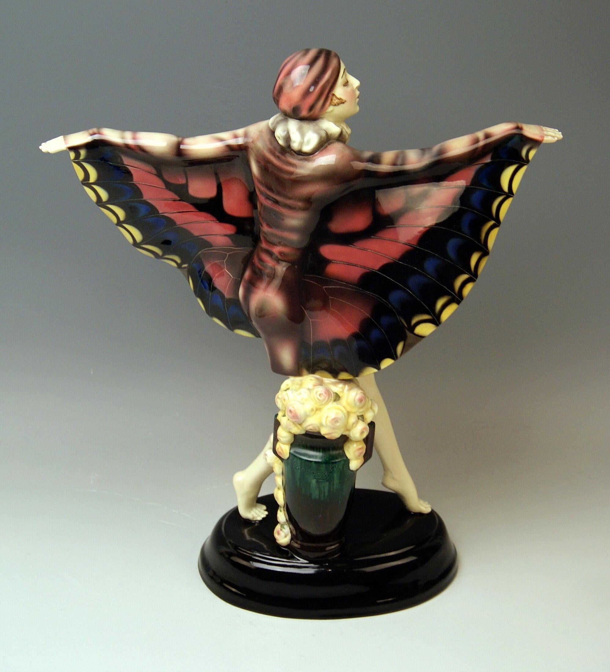 Goldscheider Vienna Lorenzl Dancing Butterfly Lady Captured Bird Nr.5230 1
