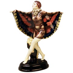 Goldscheider Vienna Lorenzl Dancing Butterfly Lady Captured Bird Nr.5230