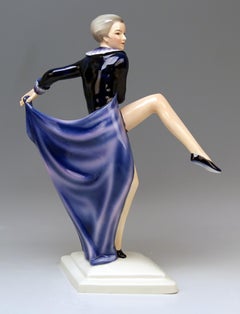 Goldscheider Vienna Lorenzl Lady Dancer With Arms Rear-Facing Model 6003 1930-35