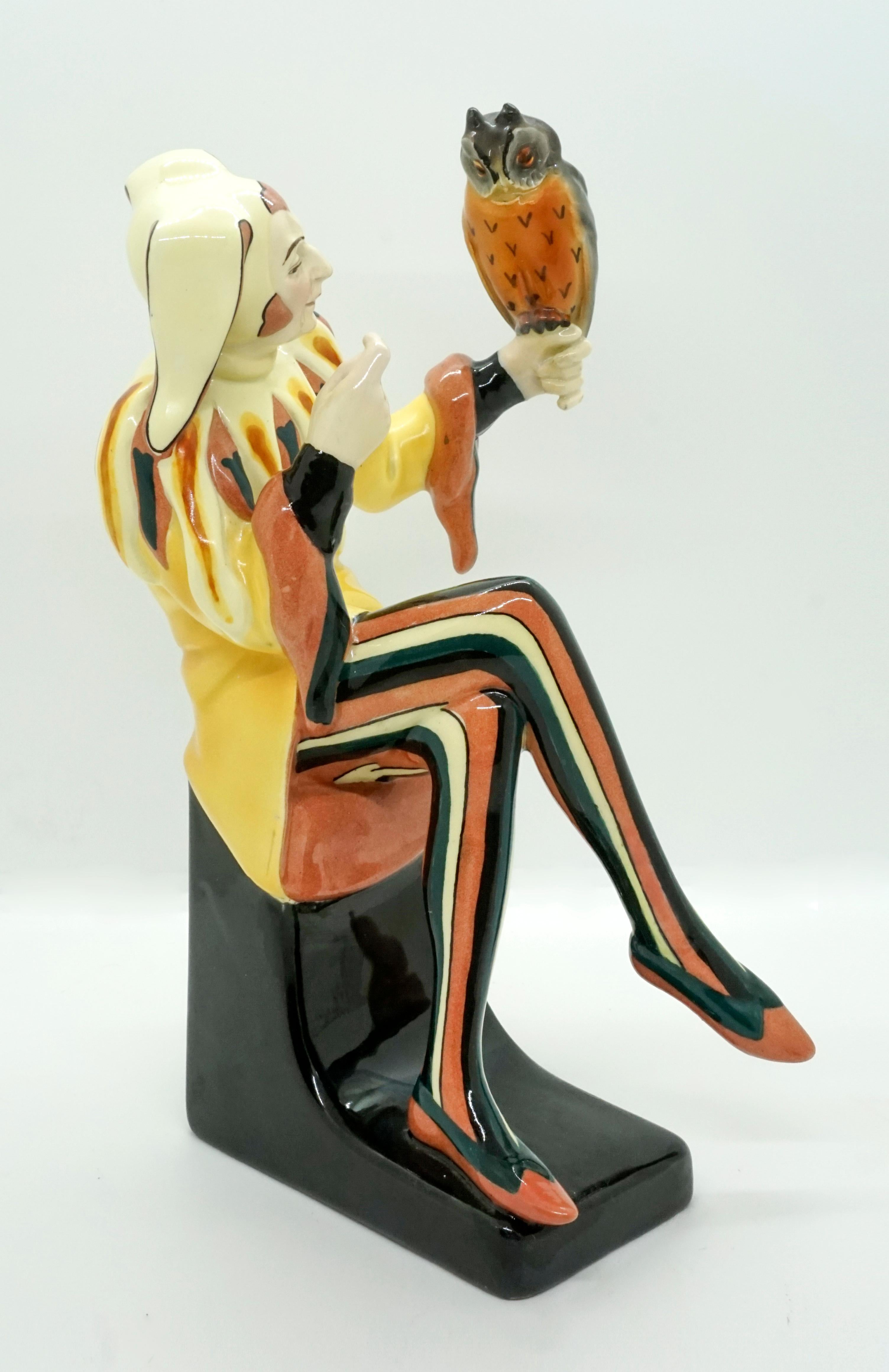 Exceptionnelle figurine Art Déco Goldscheider de Josef Lorenzl.

Conçu par Josef Lorenzl (1892-1950), l'un des plus importants designers ayant travaillé pour la manufacture Goldscheider dans la période 1920-1940.
Le modèle 5193 a été créé en