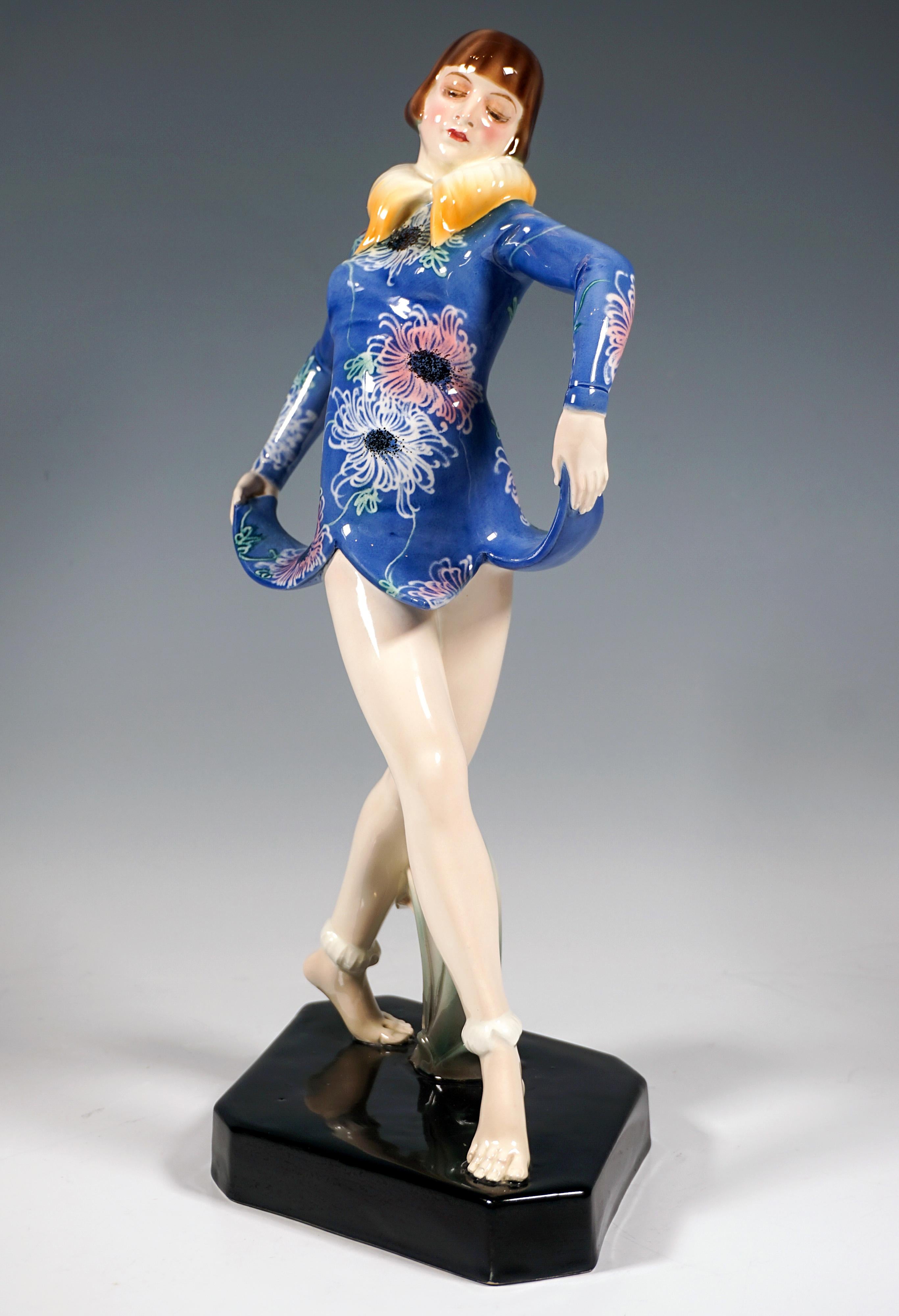 Goldscheider Viena 'Revue' Figura individual de las 'Hermanas Dolly' por Dakon ca 1927 Austríaco en venta