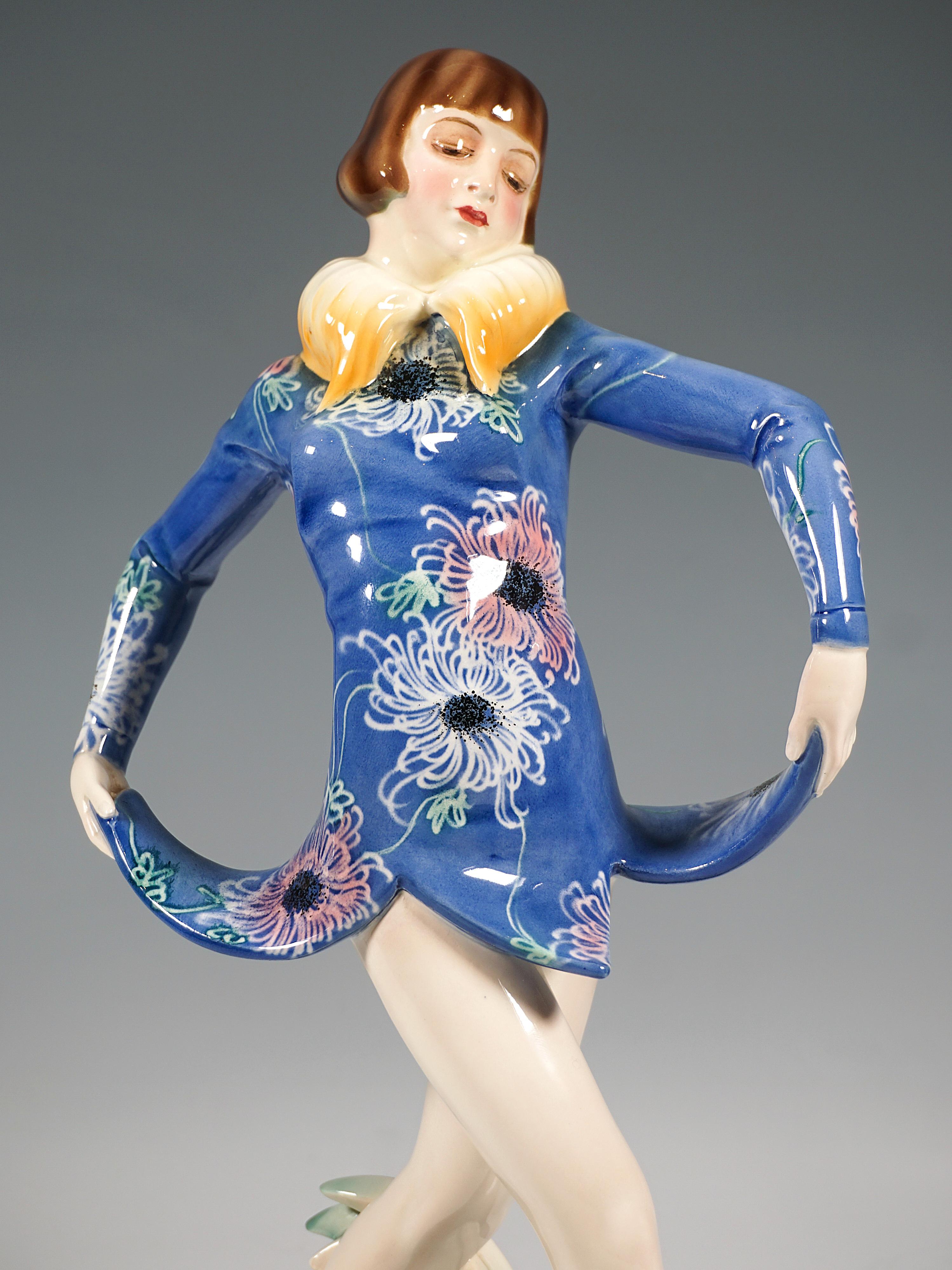 Goldscheider Viena 'Revue' Figura individual de las 'Hermanas Dolly' por Dakon ca 1927 Hecho a mano en venta