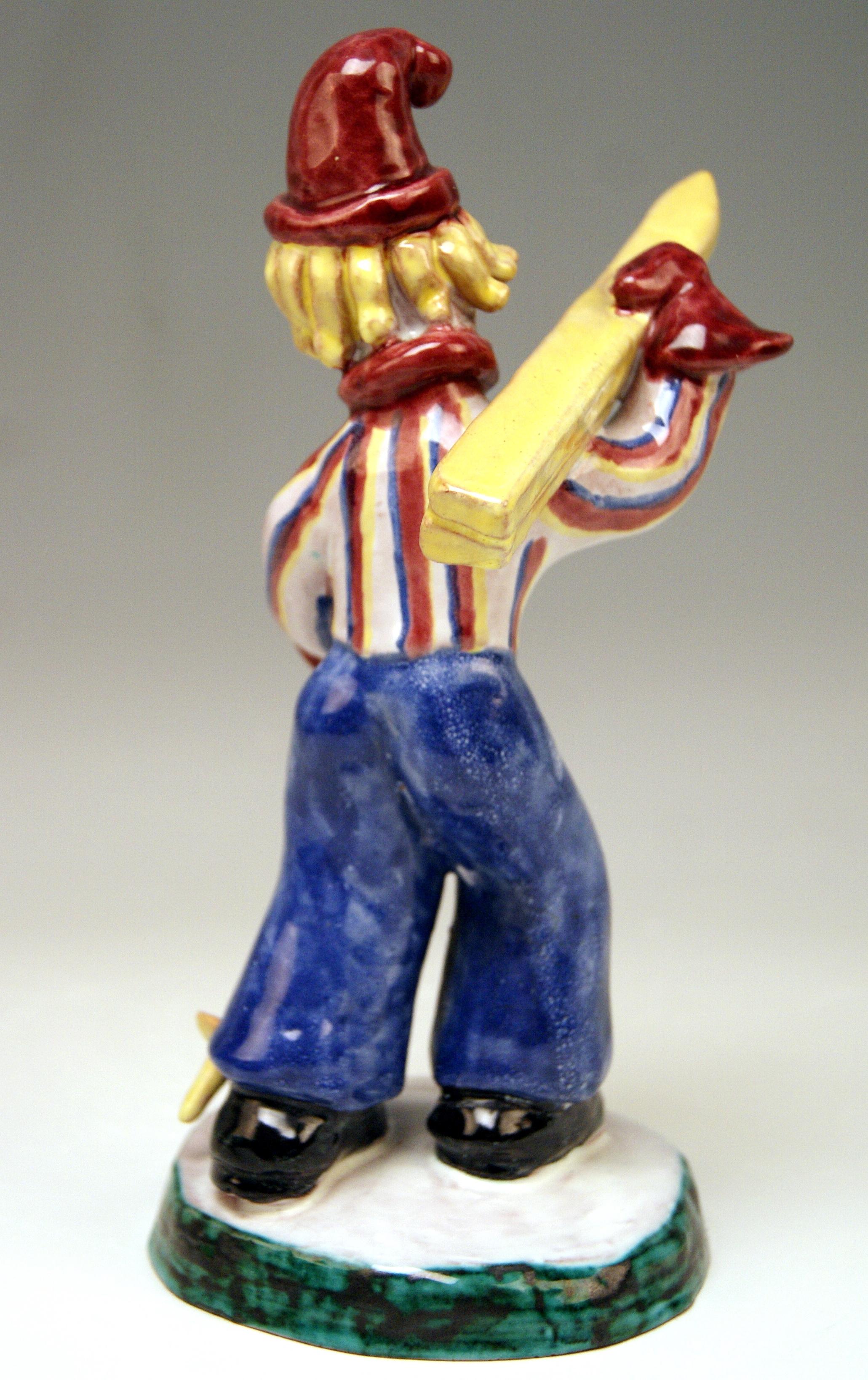 Austrian Goldscheider Vienna The Skier Model 6794 by Kurt Goebel or Walter Bosse