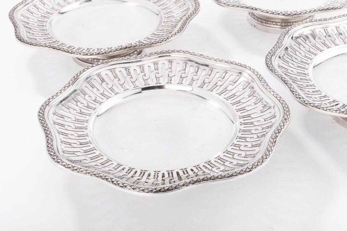 Napoleon III Goldsmith A. Aucoc Suite Of Four Cups In Sterling Silver Nineteenth For Sale
