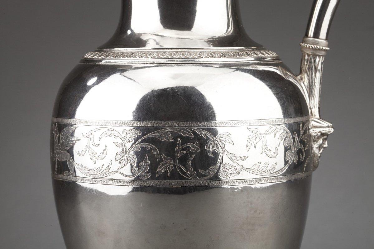 Goldsmith Antoine Michel - Ewer In Sterling Silver 1st Empire Period For Sale 6