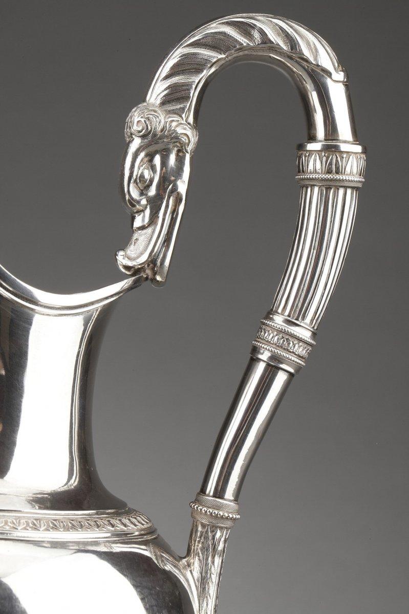 Goldsmith Antoine Michel - Ewer In Sterling Silver 1st Empire Period For Sale 9