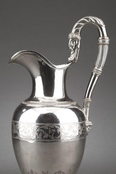 Goldsmith Antoine Michel - Ewer In Sterling Silver 1st Empire Period