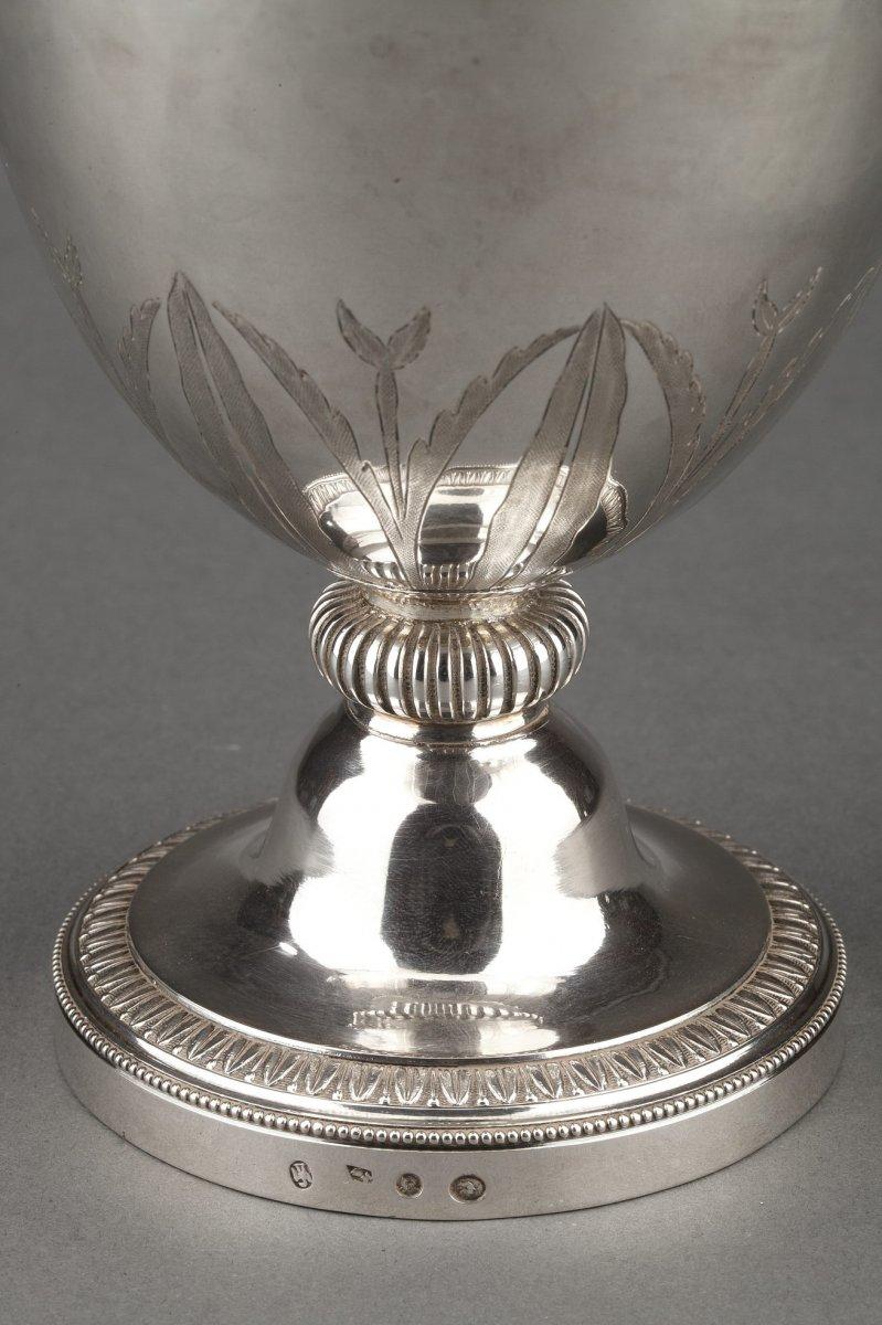 19th Century Goldsmith Antoine Michel - Ewer In Sterling Silver 1st Empire Period For Sale