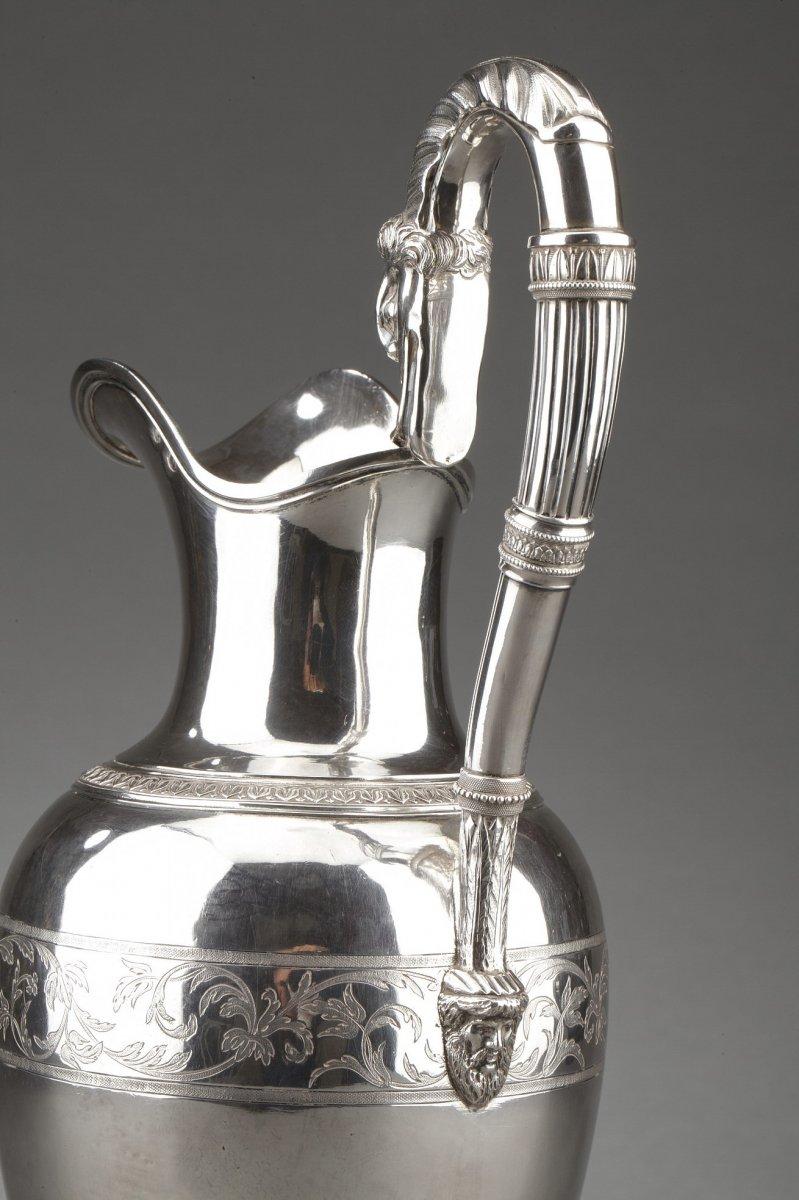 Goldsmith Antoine Michel - Ewer In Sterling Silver 1st Empire Period For Sale 2