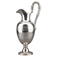 Goldsmith Antoine Michel - Ewer In Sterling Silver 1st Empire Period