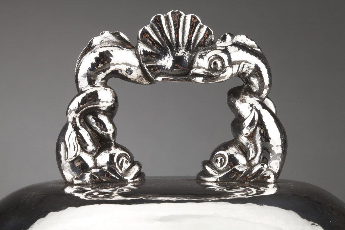 Mid-Century Modern Soupière Bancelin - Orfèvrerie en argent sterling vers 1950/1960 en vente
