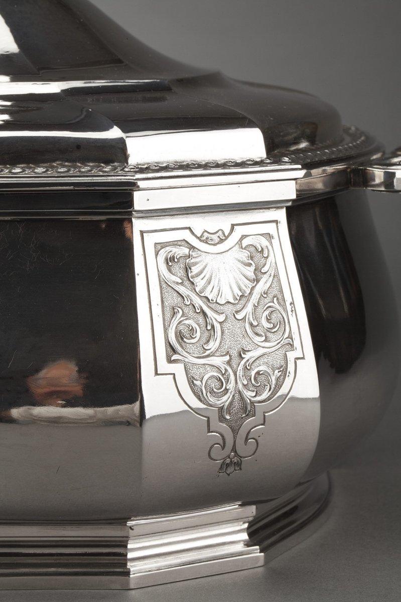 French Goldsmith Bancelin - Soup Tureen In Sterling Silver Around 1950/1960 For Sale