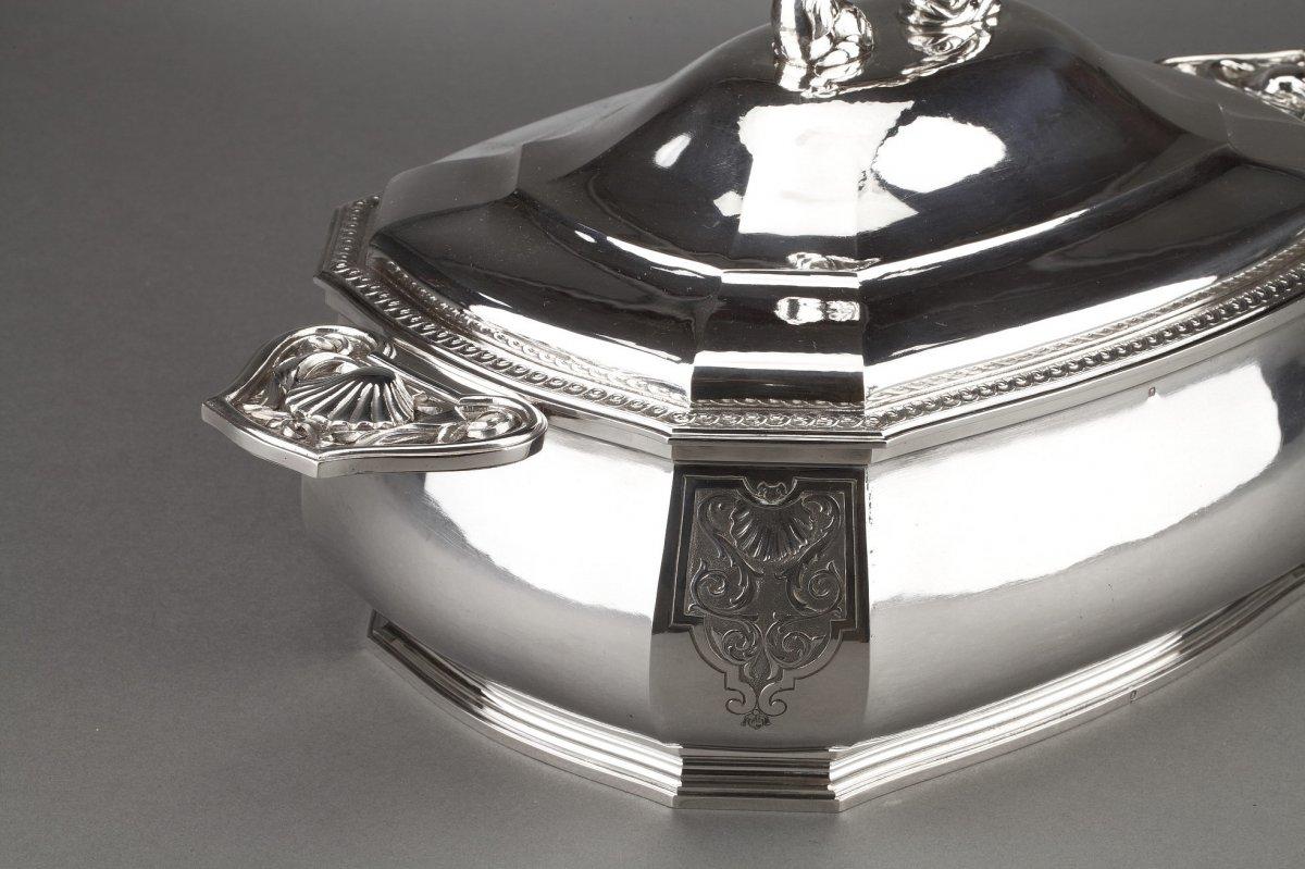 Goldsmith Bancelin - Soup Tureen In Sterling Silver Around 1950/1960 In Excellent Condition For Sale In SAINT-OUEN-SUR-SEINE, FR