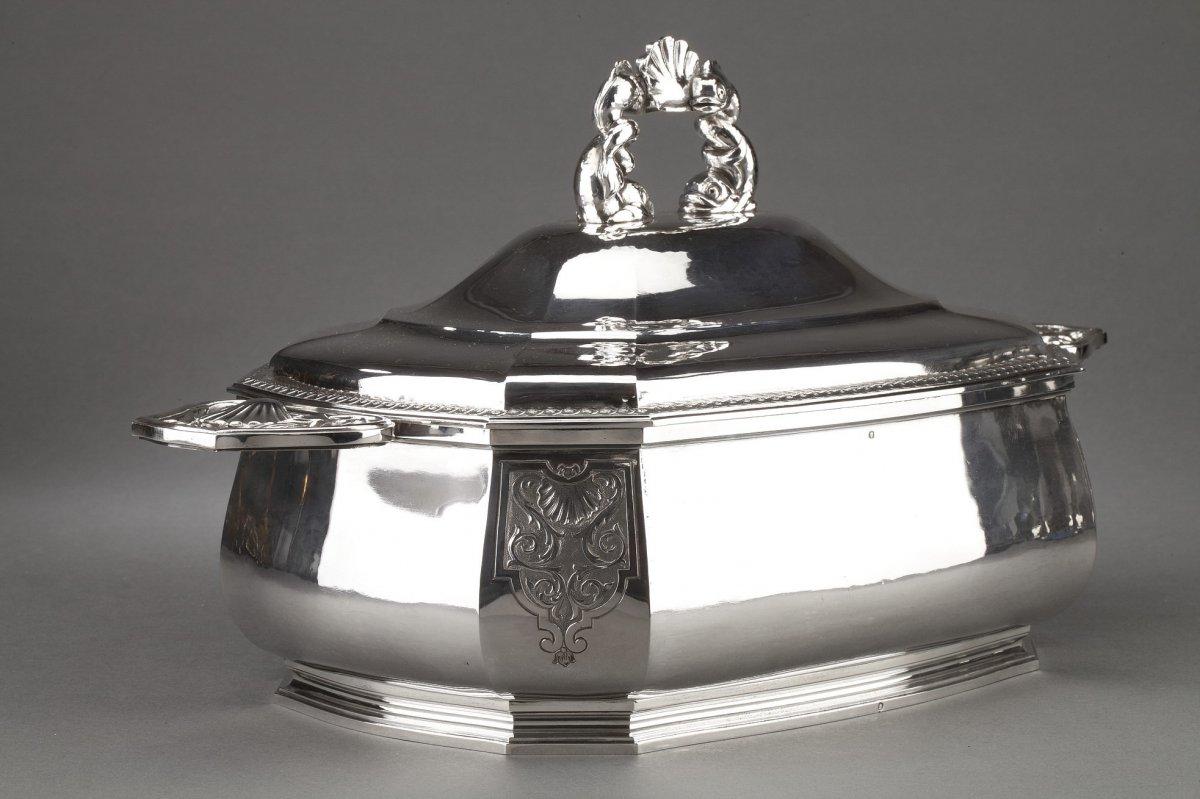 Goldsmith Bancelin - Soup Tureen In Sterling Silver Around 1950/1960 For Sale 1