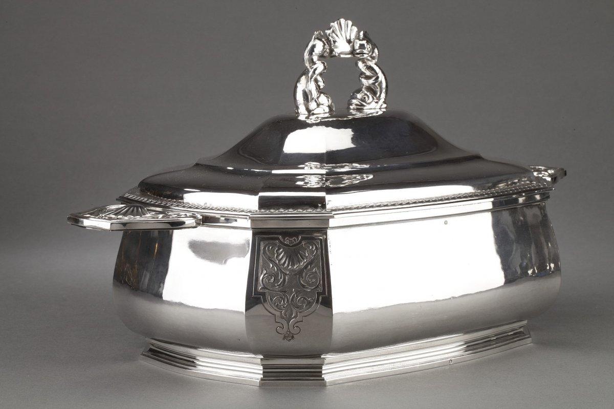 Argent sterling Soupière Bancelin - Orfèvrerie en argent sterling vers 1950/1960 en vente