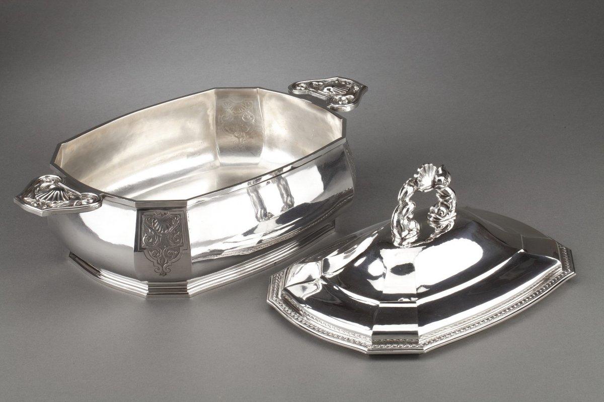 Soupière Bancelin - Orfèvrerie en argent sterling vers 1950/1960 en vente 2