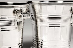 Goldsmith Boin Taburet - Pair Of Coolers In Solid Silver Art Deco Period