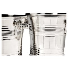 Goldsmith Boin Taburet - Pair Of Coolers In Solid Silver Art Deco Period