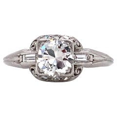 Goldsmith Bros. Circa 1932 0.80 Carat Diamond Engagement Ring in Platinum