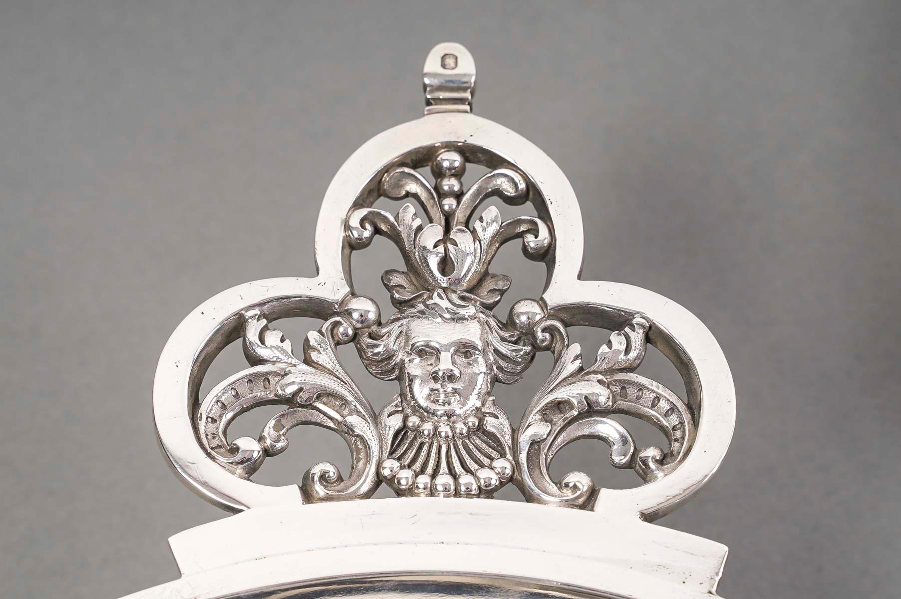 French Goldsmith Cardeilhac - Covered Vegetable Dish In Solid Silver Mascaron Circa XIX For Sale