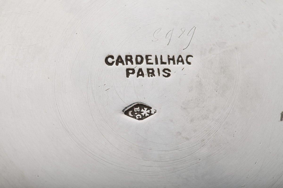 Orfebre Cardeilhac - Sobremesa 3 Vasos De Plata De Ley Y Cristal Nineteent en venta 4