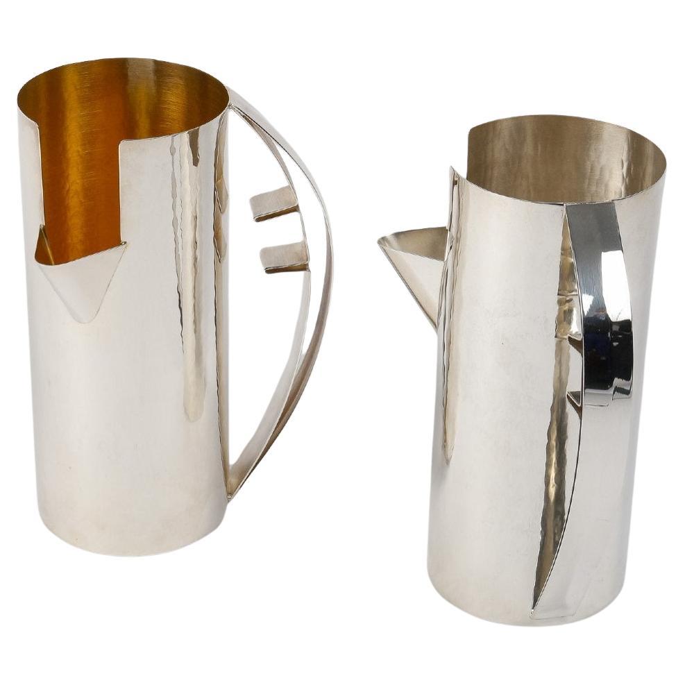 GOLDSMITH : CARLO SCARPA - Two 20th Century Solid Silver Pitchers For Sale