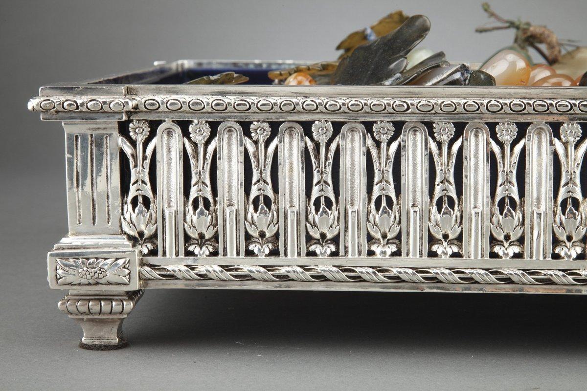 Louis XVI Goldsmith Christofle - Planter In Silver Bronze XIXth Century For Sale