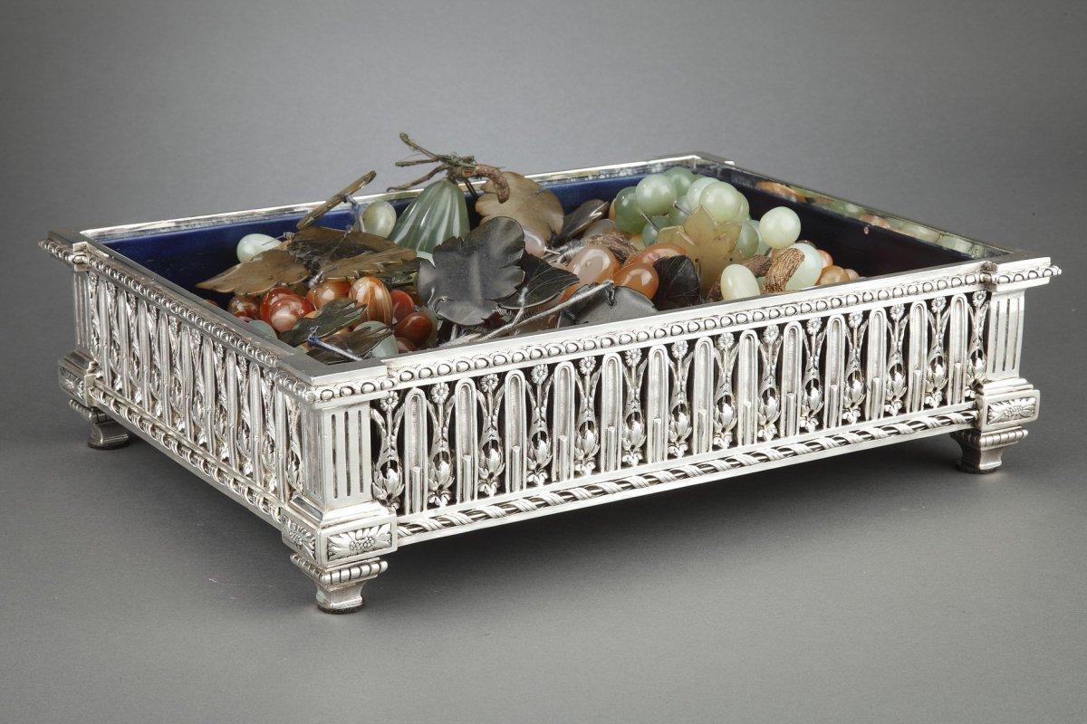 French Goldsmith Christofle - Planter In Silver Bronze XIXth Century For Sale