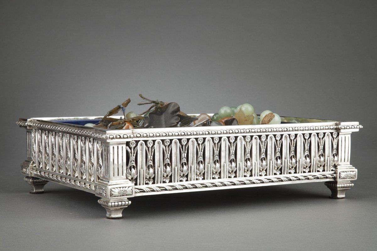 Goldsmith Christofle - Planter In Silver Bronze XIXth Century In Excellent Condition For Sale In SAINT-OUEN-SUR-SEINE, FR