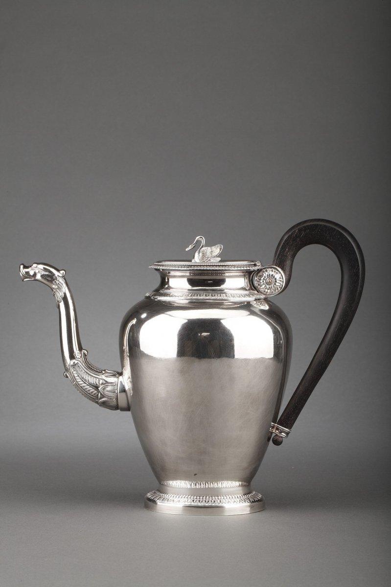 Goldsmith G. Keller - Teapot In Sterling Silver Nineteenth For Sale 4
