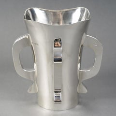 Goldsmith G & S. Ltd - MODERNIST solid silver vase LONDON 1916