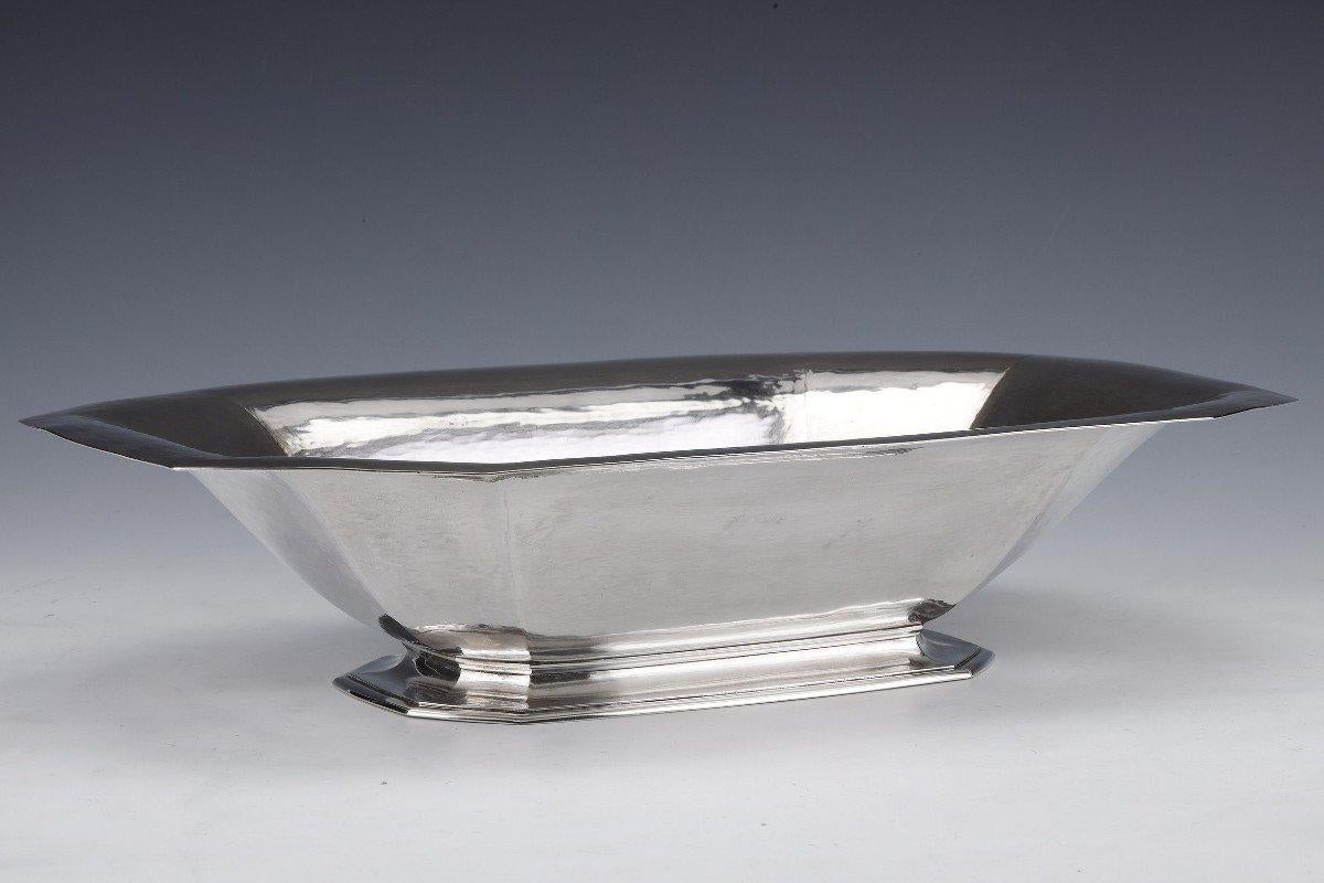 French Goldsmith Henin - Centerpiece In Solid Silver Art Deco Period For Sale