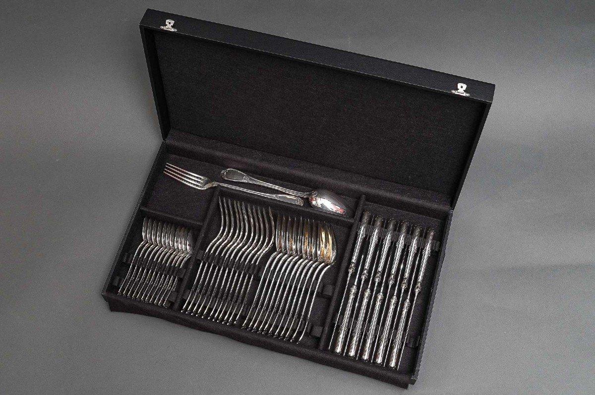 Milieu du XXe siècle Orfèvre Henin - Set de couverts en A Silver 120 Pieces - Minerva - XXth en vente
