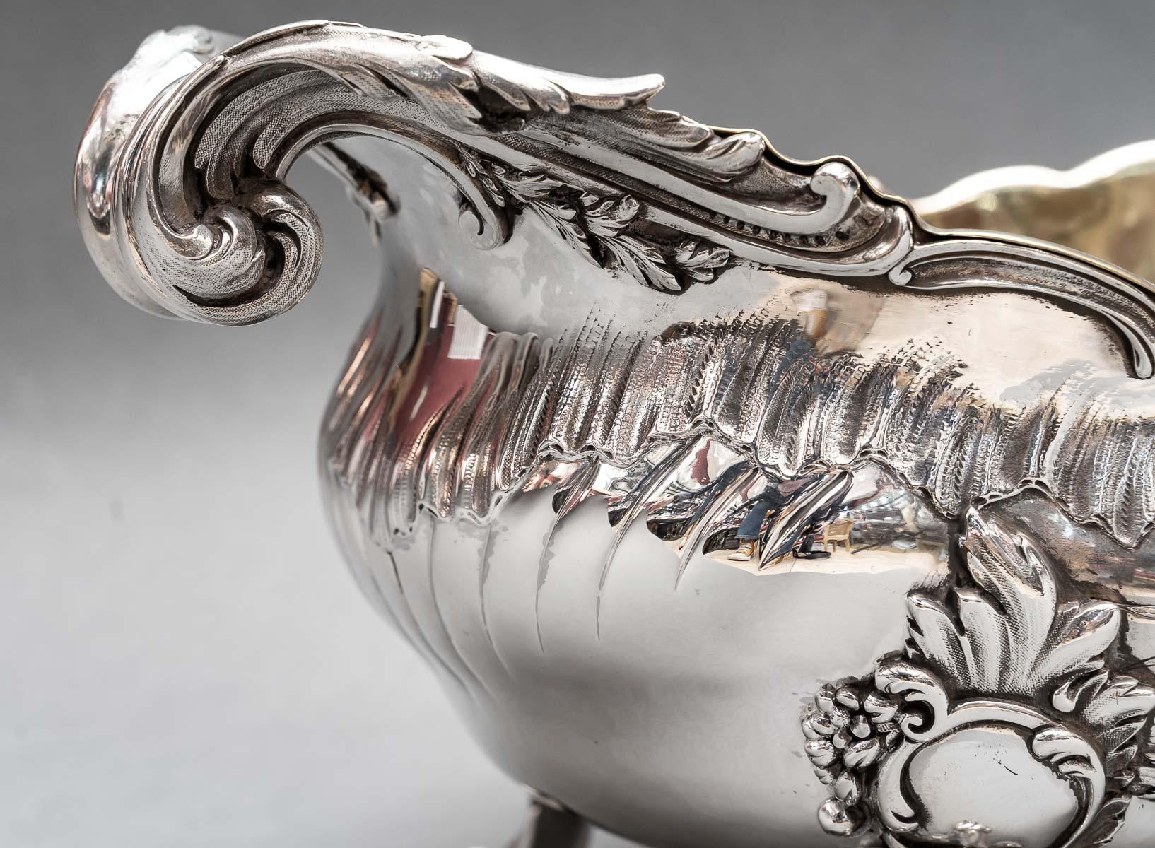 Goldsmith: j.b. Francois - important 19th century solid silver planter For Sale 4