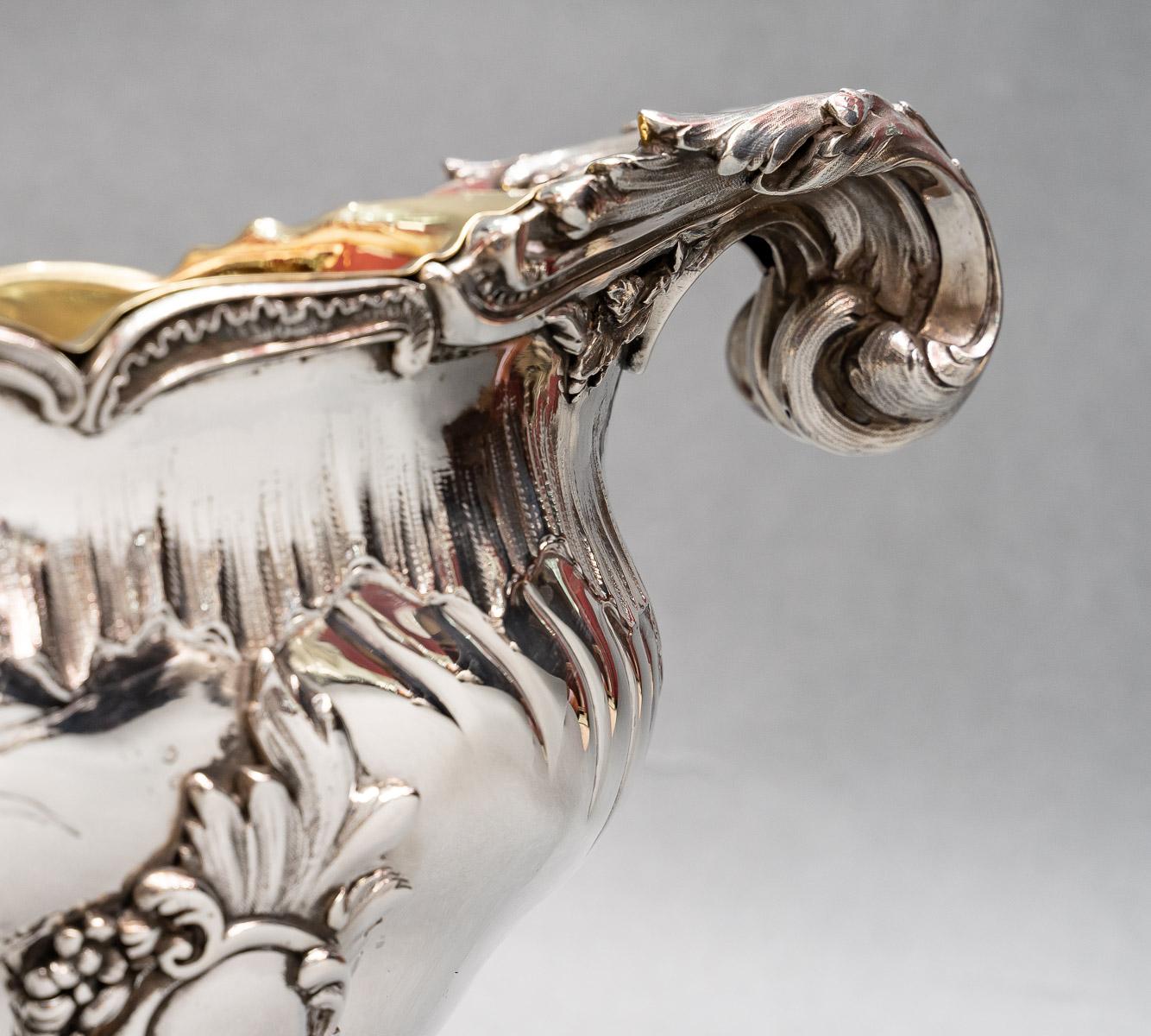 Goldsmith: j.b. Francois - important 19th century solid silver planter For Sale 10