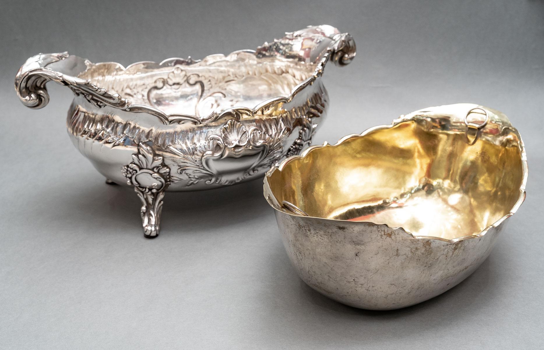 Goldsmith: j.b. Francois - important 19th century solid silver planter For Sale 2