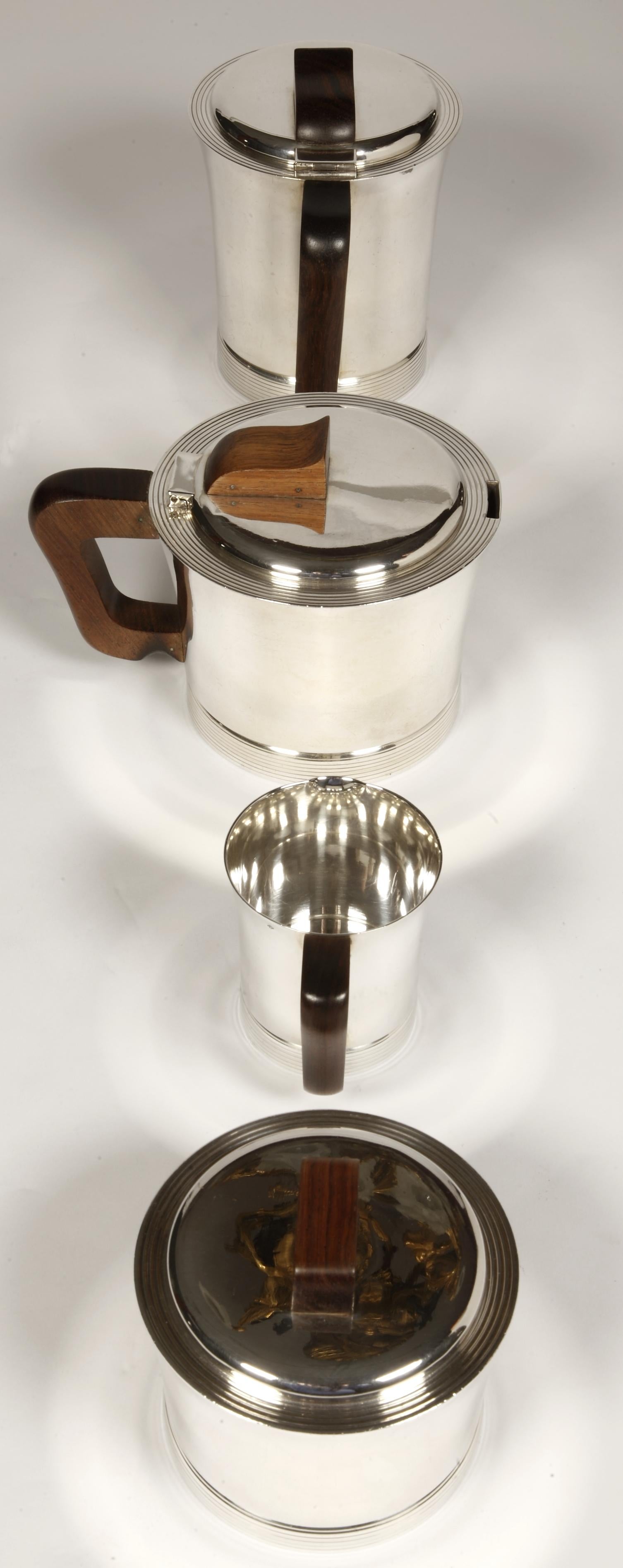 Orfèvre Jean E. Puiforcat - Service à café et thé en argent sterling d'époque 1930 1