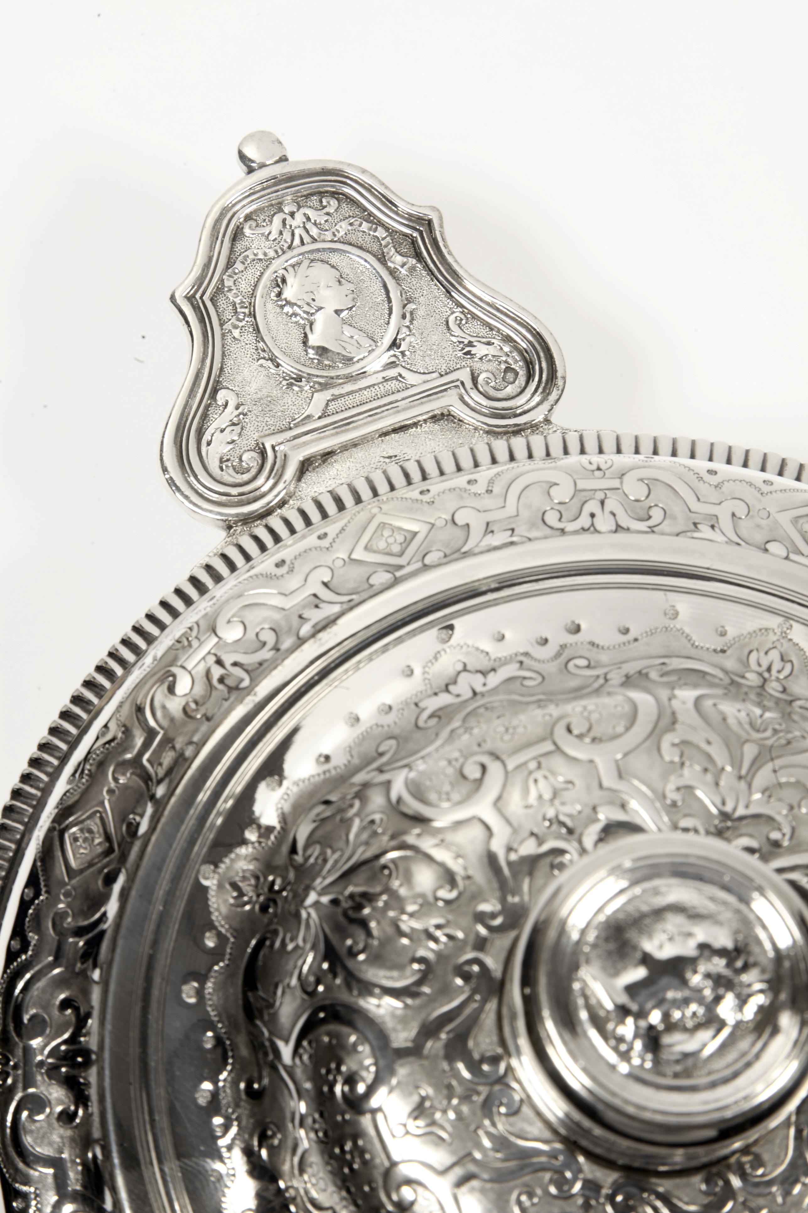 Sterling Silver Goldsmith Lagriffoul And Laval - Vegetable Covered In Ears Silver Nineteenth For Sale