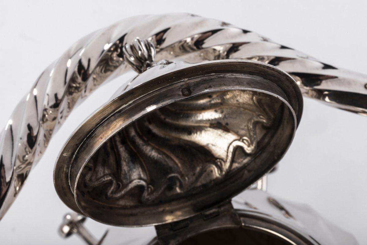 Goldschmiede Martin Marie Vve - Samovar Rockery In massivem Silber Xixth (19. Jahrhundert) im Angebot
