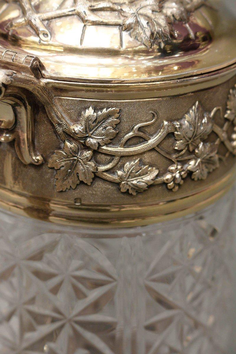 Orfèvre Odiot - Pichet en cristal taillé monté en Vermeil 19ème siècle Excellent état - En vente à SAINT-OUEN-SUR-SEINE, FR
