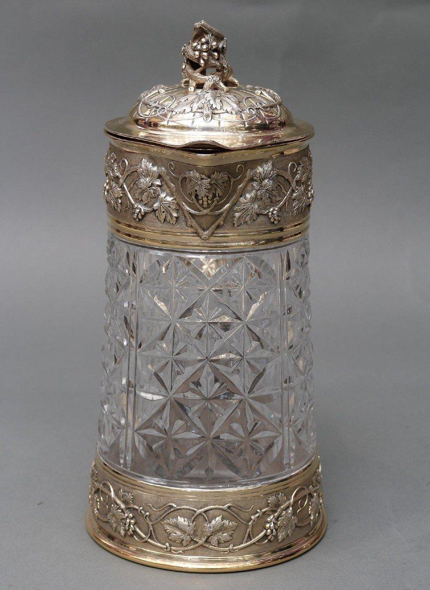 Goldschmiede Odiot - Krug aus geschliffenem Kristall, montiert in Vermeil, 19. Jahrhundert im Angebot 4
