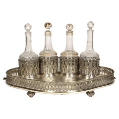Goldsmith Odiot In Paris - Liquor Cabaret In Sterling Silver Nineteenth