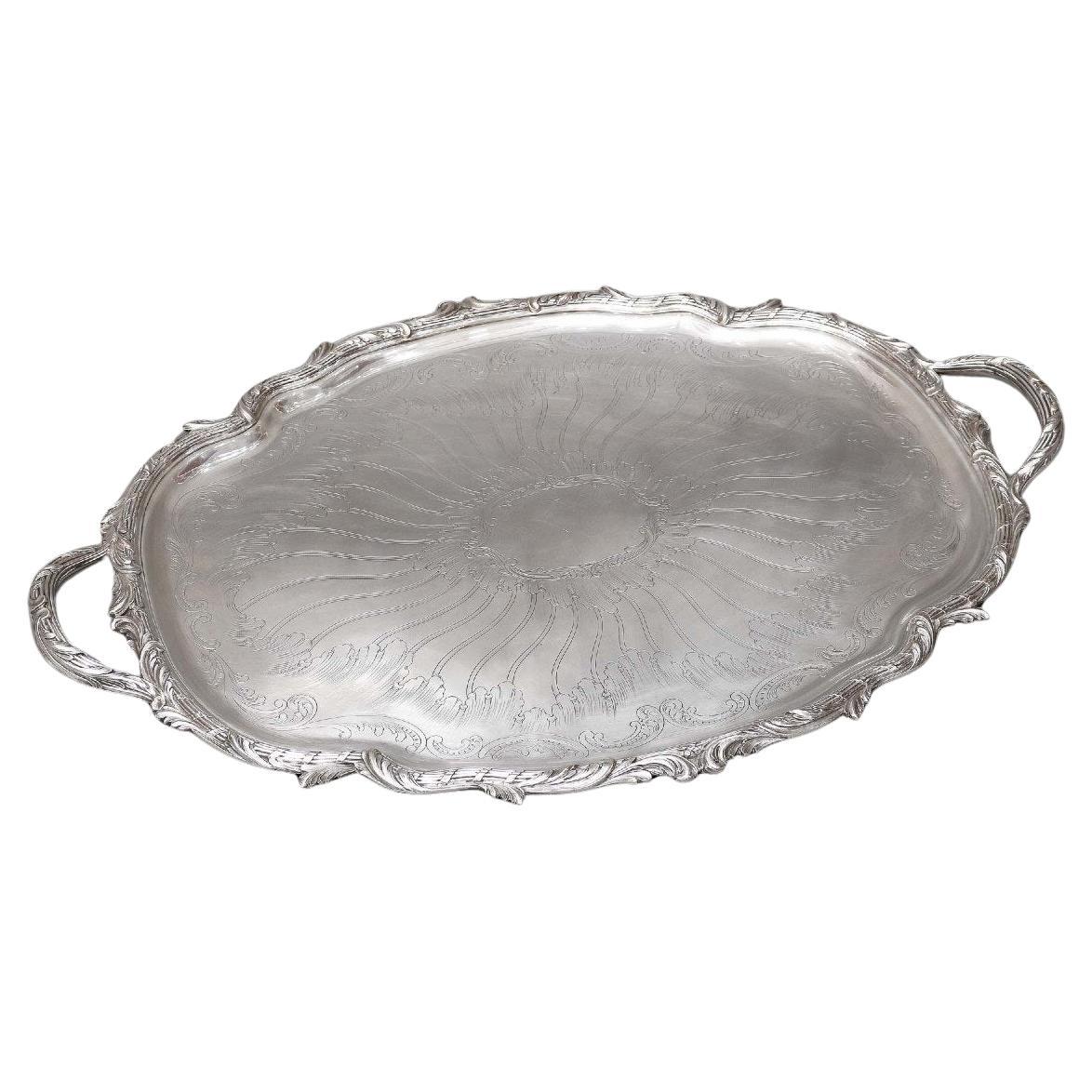 Goldsmith Odiot - Oval Tray Xix Circa 1860/1880 For Sale