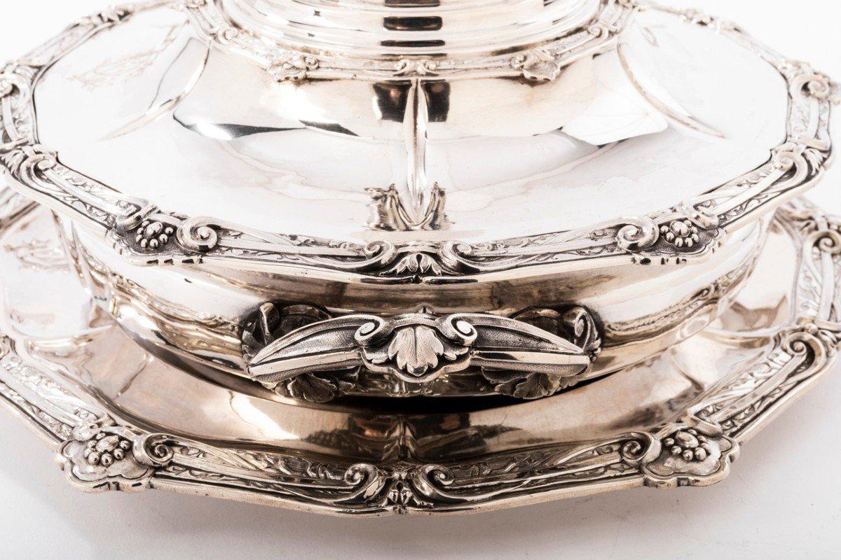 Napoleon III Goldsmith Odiot - Vegetable On His Platter In Sterling Silver Nineteenth For Sale