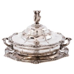 Antique Goldsmith Odiot - Vegetable On His Platter In Sterling Silver Nineteenth